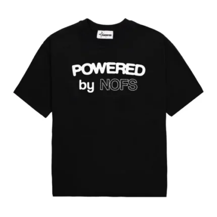 Black Powered By NOFS T Shirt